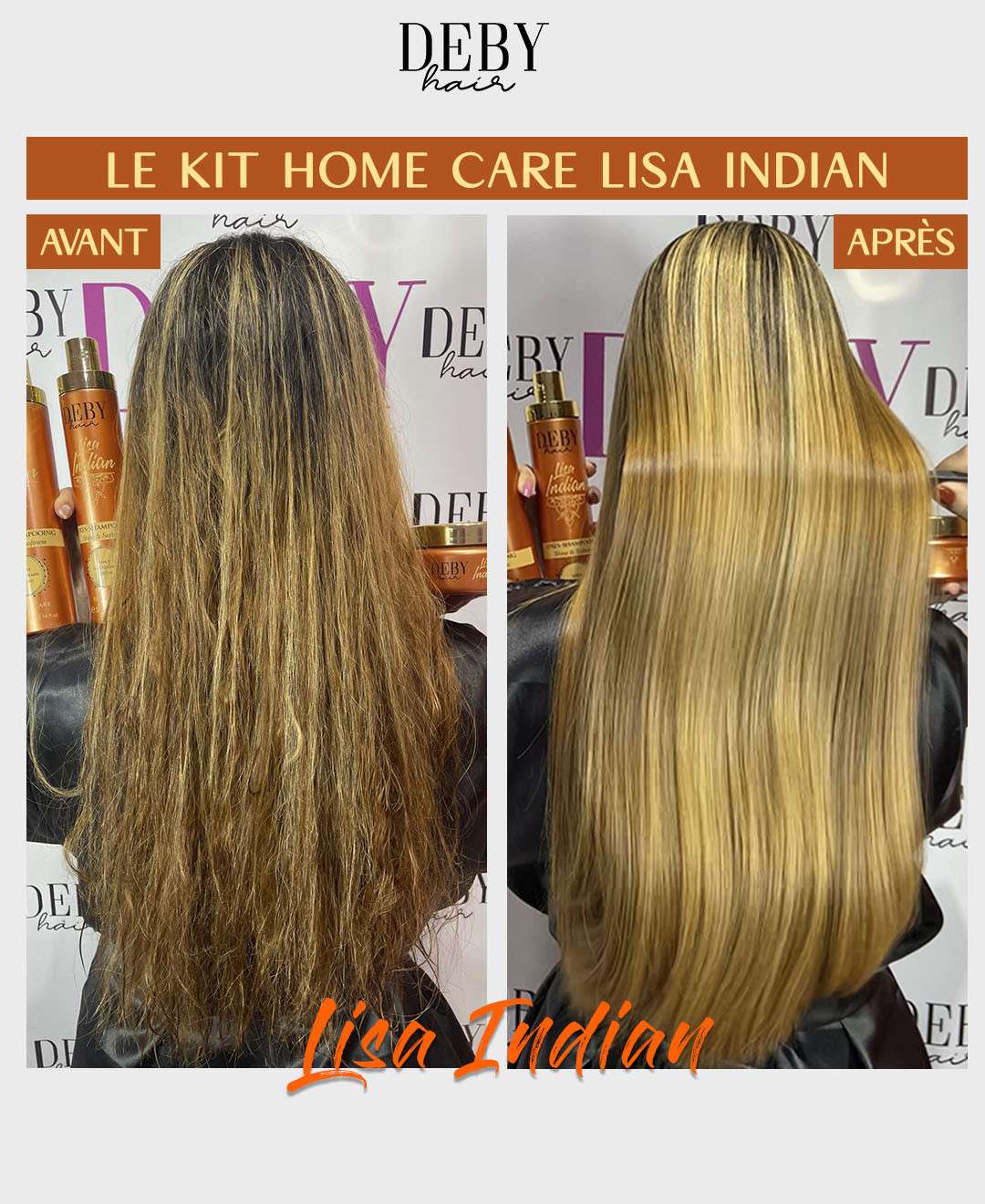 Home care Deby Hair Lisa Indian - Kit with 3 products