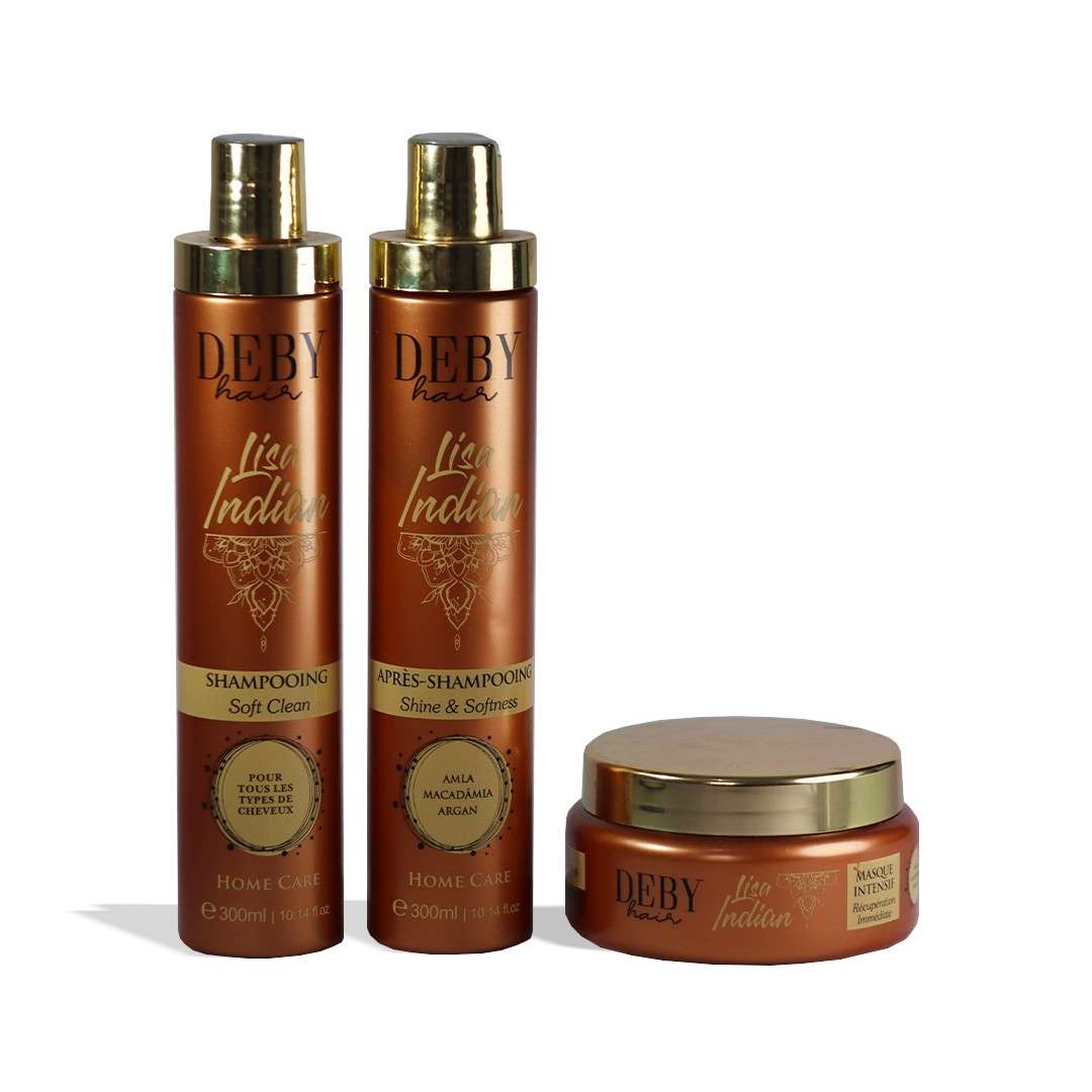 Home Care Lisa Indian Deby Hair- Kit con 3 productos