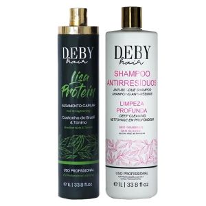 Deby Hair Clarifying Shampoo 1 Liter + Deby Hair Protein Lisa Tannin 1 Liter